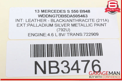 10-14 Mercedes W221 S550 S63 CL63 AMG Rear Sam Fuse Box Relay Module Control OEM