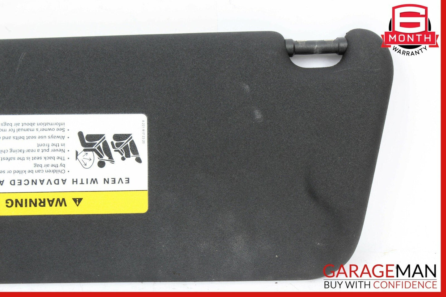 08-14 Mercedes W204 C300 C350 Right Passenger Side Sunvisor Sun Visor Black OEM