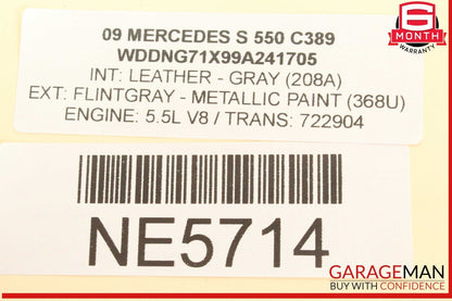07-14 Mercedes W221 S550 Front Left Side Dashboard AC A/C Air Vent Gray OEM