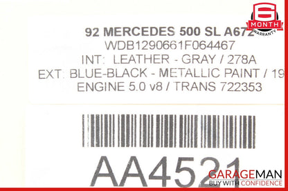 90-02 Mercedes R129 500SL Rear Left / Right Side Suspension Lower Control Arm