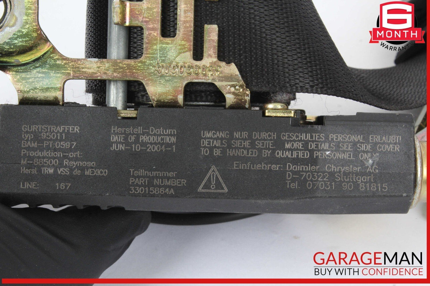 98-05 Mercedes W163 ML320 ML430 Rear Right Side Seat Belt Seatbelt Retractor OEM