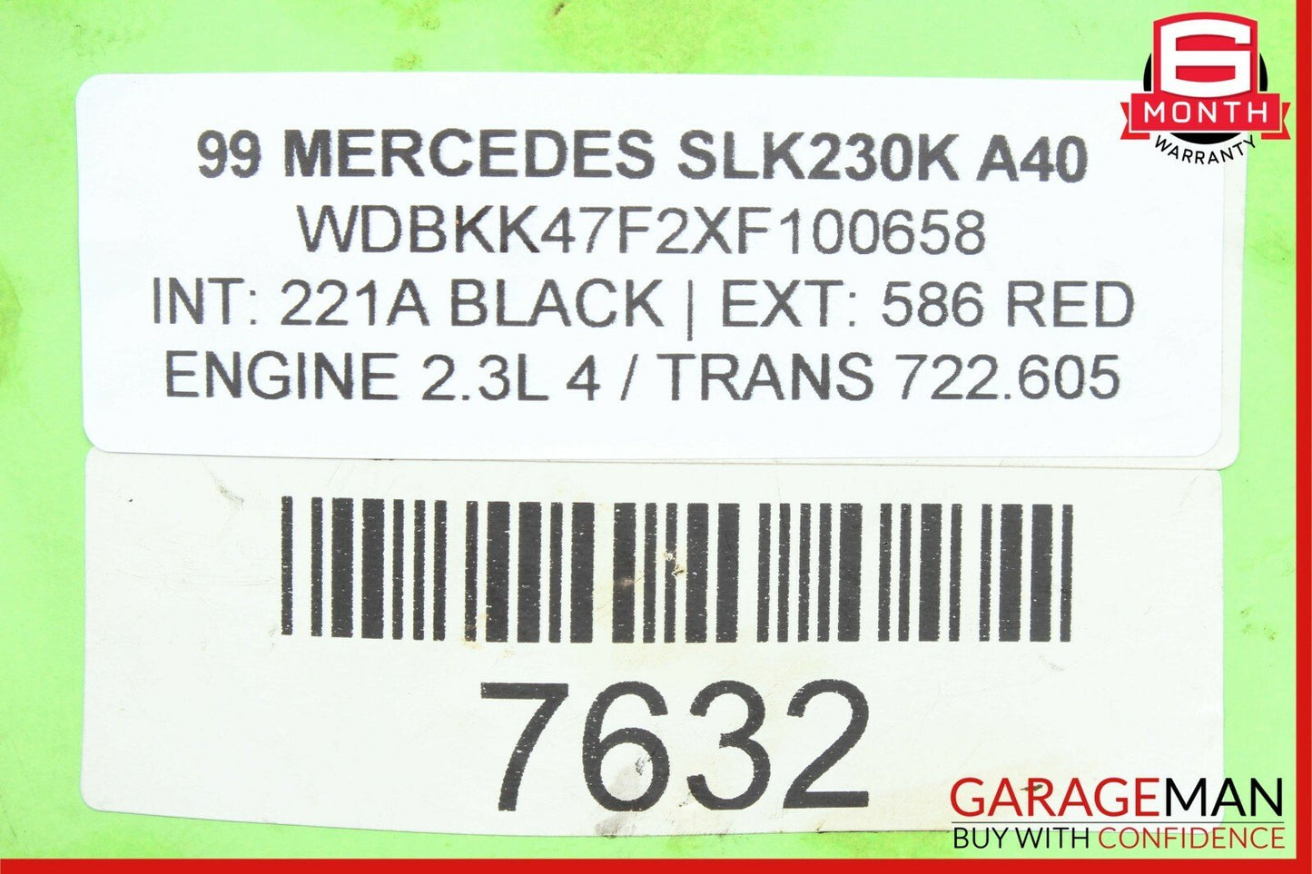 97-04 Mercedes SLK230 C230 Aux Auxiliary Coolant Water Pump 0018351364 OEM