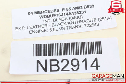 03-09 Mercedes W211 E55 AMG Upper Radiator Support Frame Bracket Bar OEM