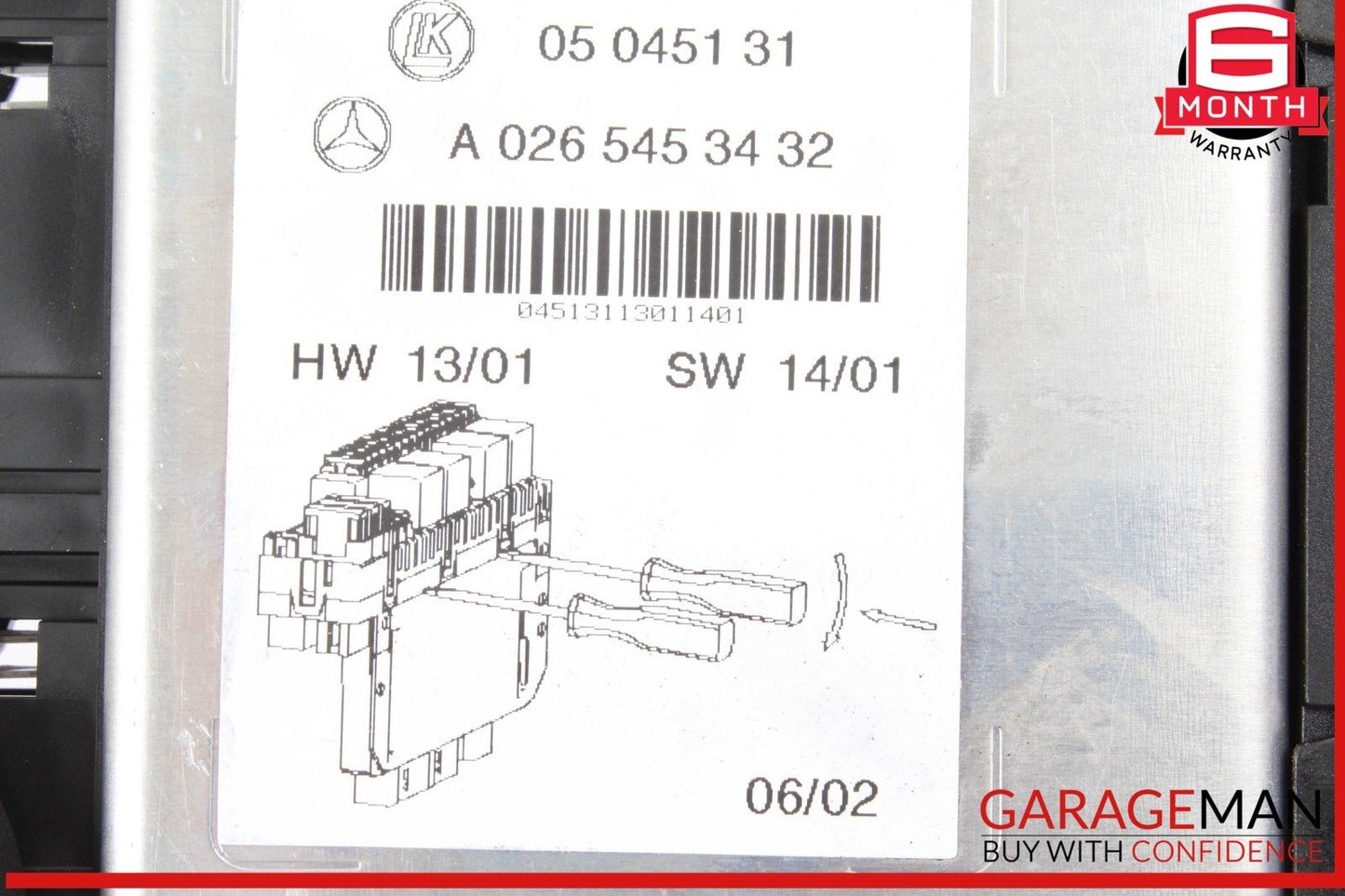03-12 Mercedes R230 SL500 SL55 AMG SL550 Rear SAM Fuse Box Relay Module OEM