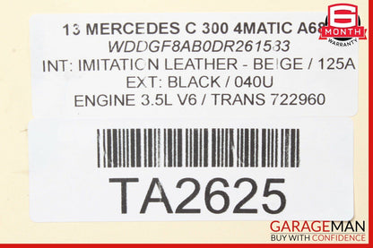08-17 Mercedes W204 C300 C350 E350 Rear Left Side Spindle Knuckle Hub Bearing