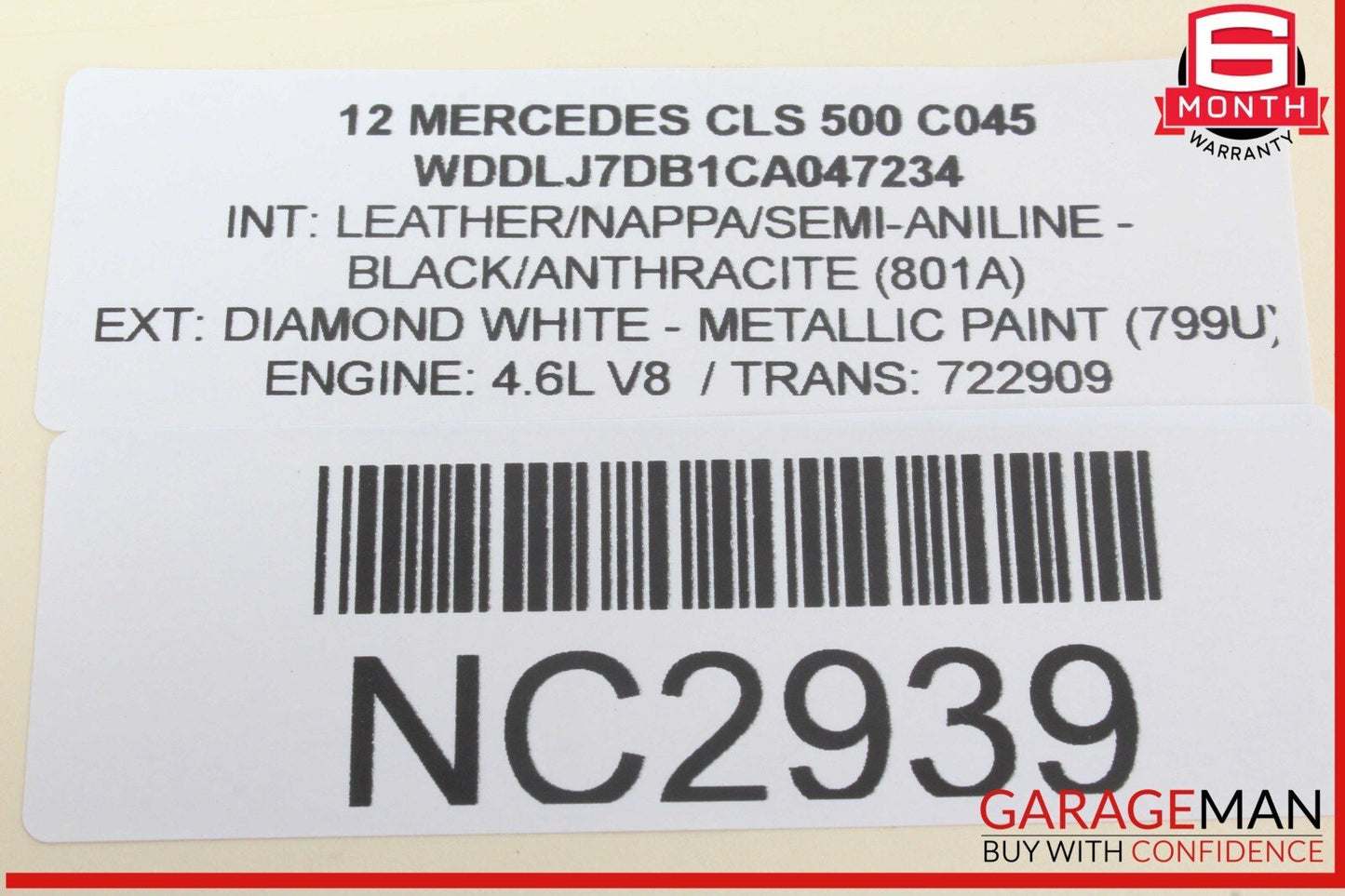 12-18 Mercedes W218 CLS500 CLS63 Right Side Exterior Door Handle OEM