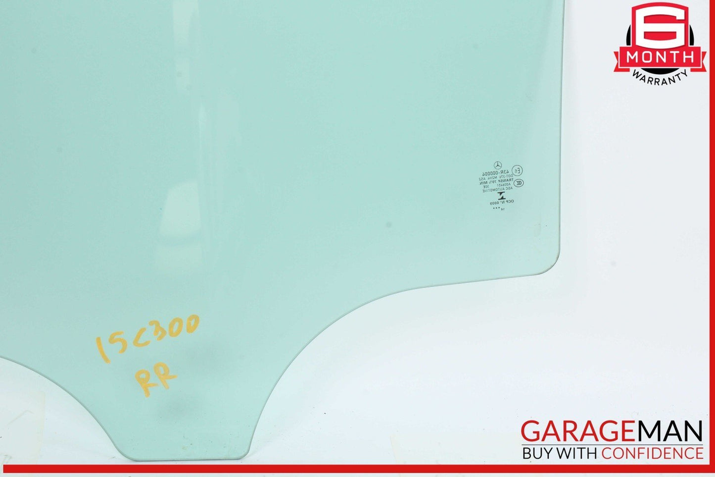 15-21 Mercedes W205 C300 C400 Rear Right Side Door Window Glass OEM