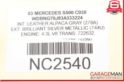 03-06 Mercedes W220 S500 S430 S600 Front Right Side Seat Control Module Unit OEM