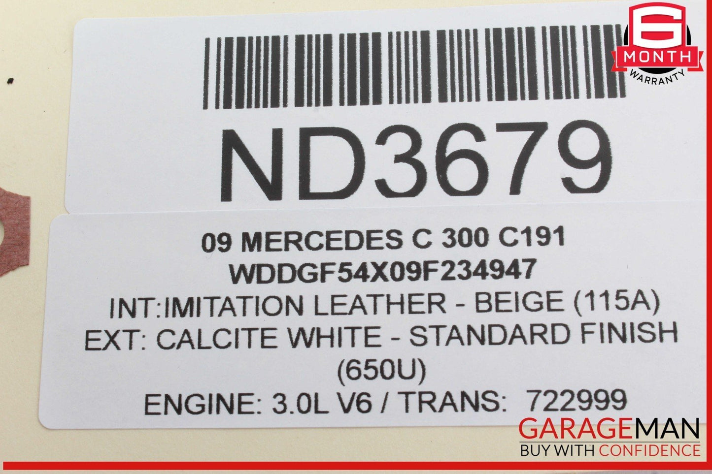 08-14 Mercedes W204 C300 C250 C350 Rear Left Side Door Lock Latch Actuator OEM