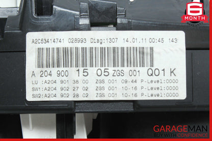 08-11 Mercedes W204 C300 C350 Speedometer Odometer Instrument Cluster Gauge
