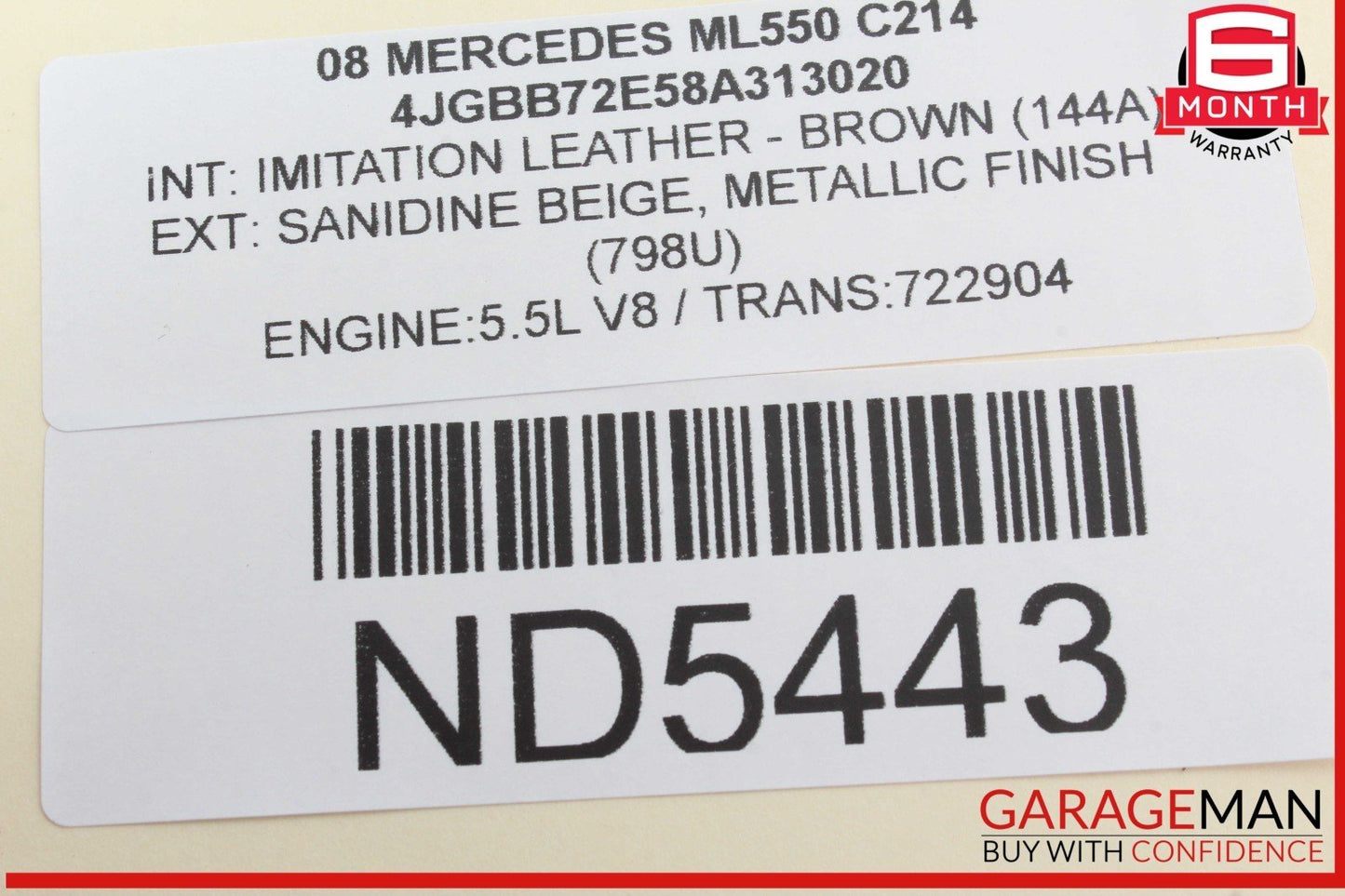 06-13 Mercedes W164 ML550 GL450 Front Right Passenger Door Control Module OEM
