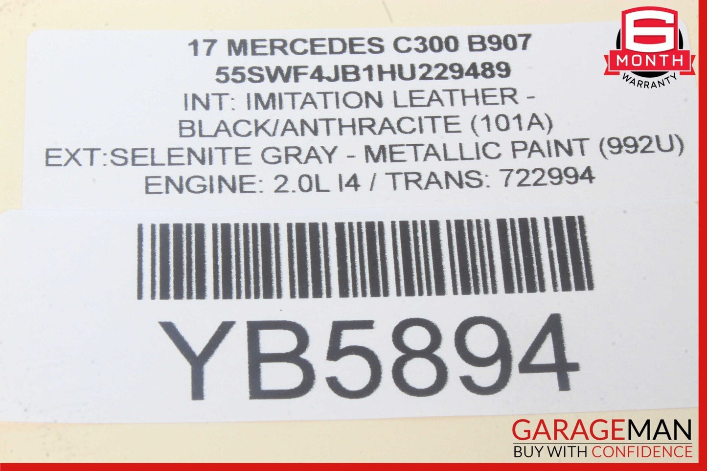 15-20 Mercedes W205 C300 Front Right Side Door Window Regulator Motor Unit OEM