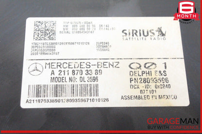 03-09 Mercedes W211 E350 ML350 Sirius Satellite Radio Receiver 2118703389 OEM