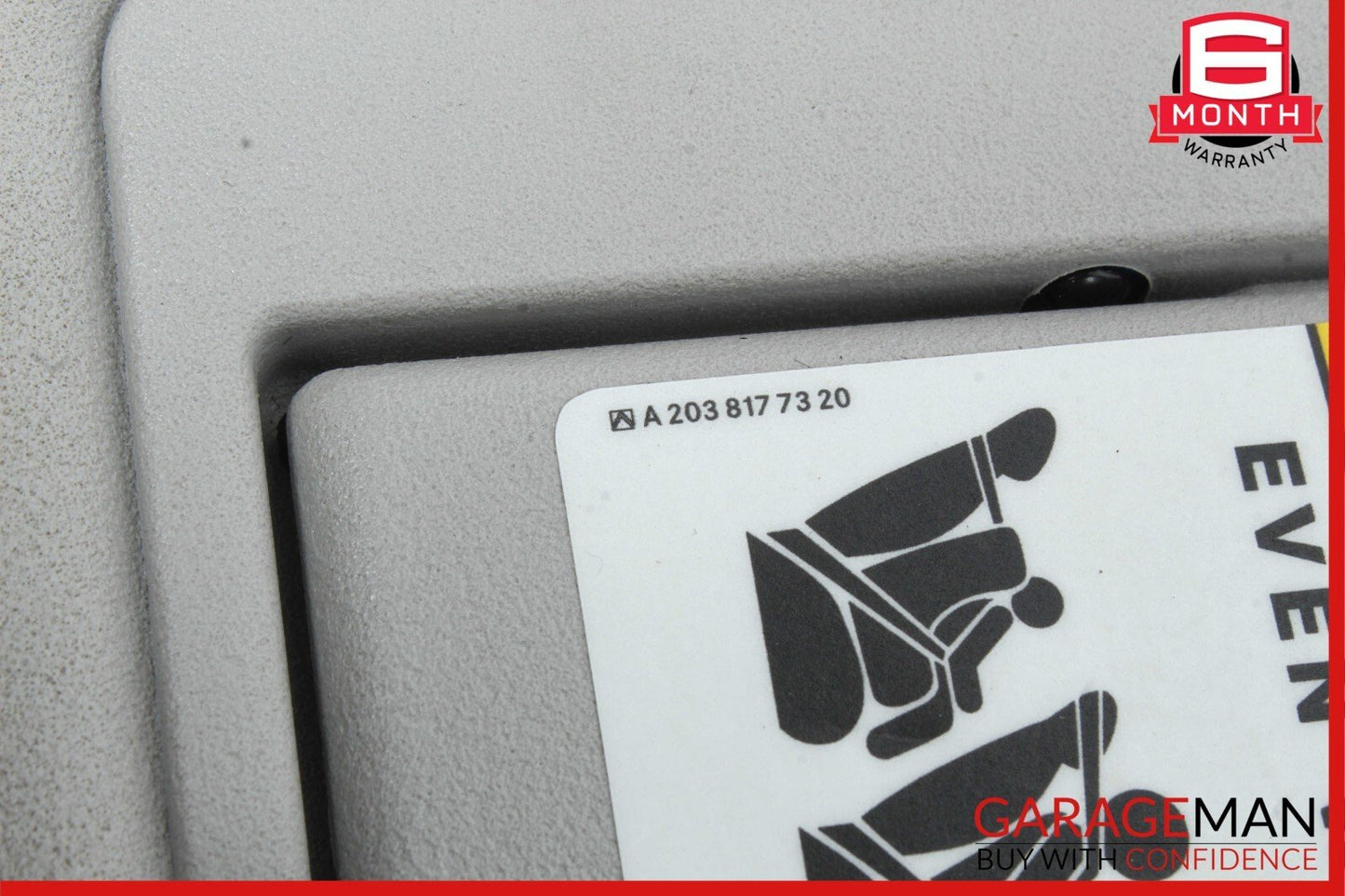 01-07 Mercedes W203 C230 Front Right Side Sun Visor Sun Shade Sunshade Grey OEM
