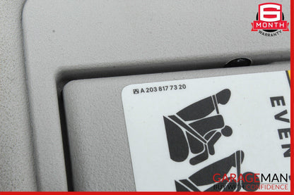 01-07 Mercedes W203 C230 Front Right Side Sun Visor Sun Shade Sunshade Grey OEM