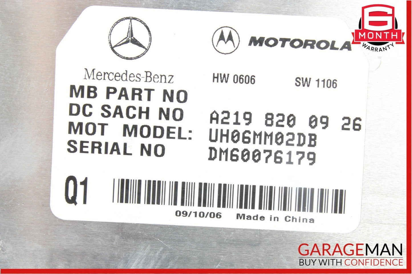06-09 Mercedes W211 E350 Communication Control Module 2198200926 OEM