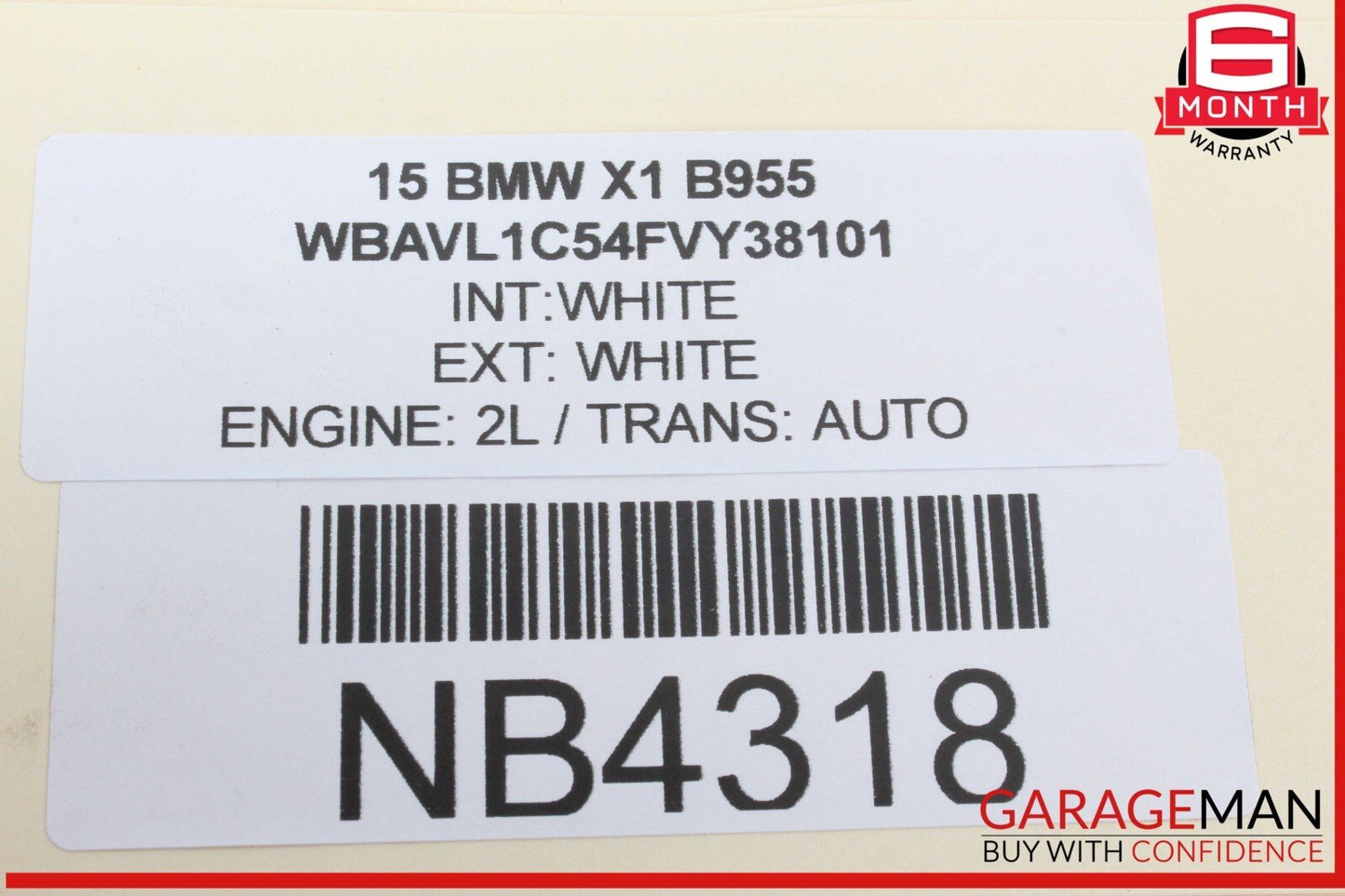 12-15 BMW X1 Rear Right or Left Side Seat Belt Seatbelt
