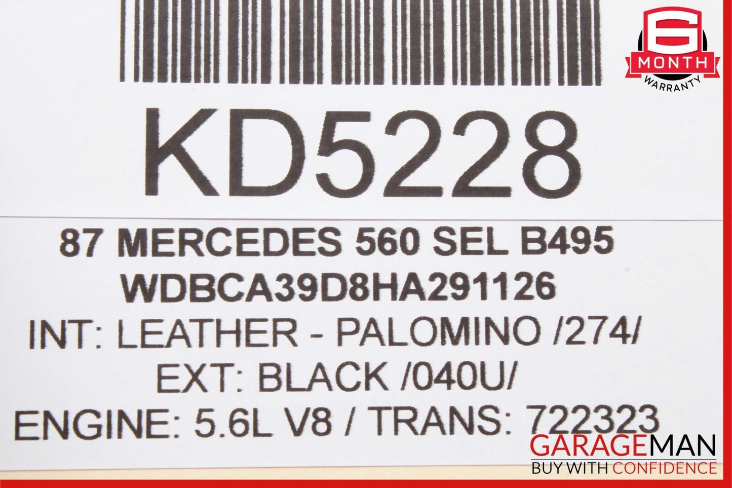 86-91 Mercedes W126 560SEL 420SEL Rear Right Side Door Lock Latch Actuator OEM