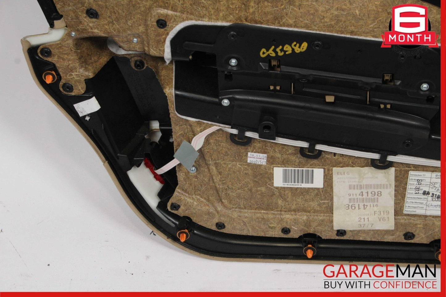 07-09 Mercedes W211 E350 Front Right Interior Door Panel Trim Assembly Brown