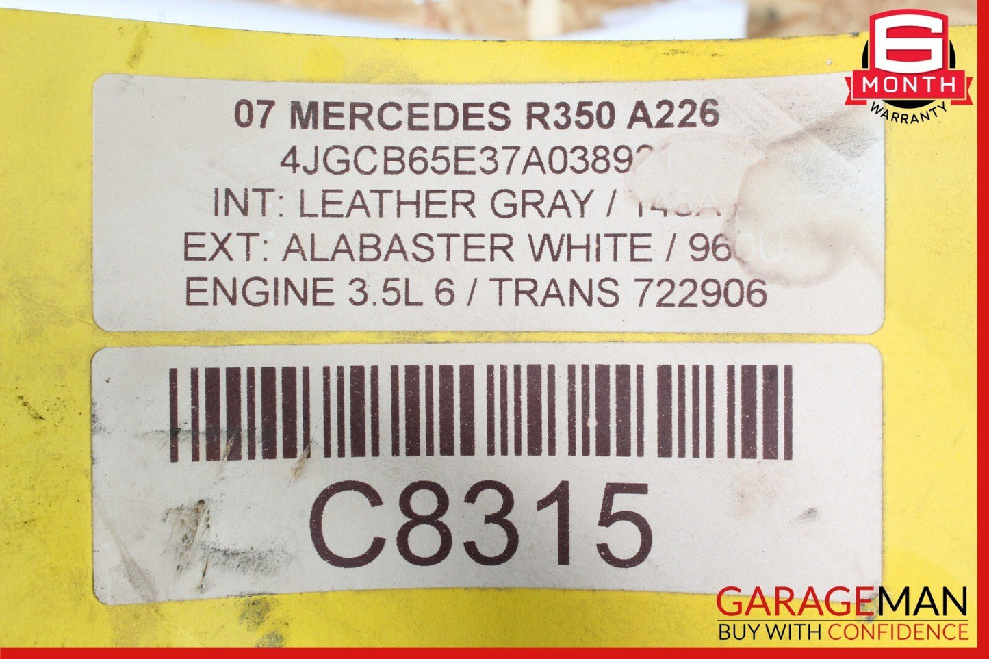 06-12 Mercedes R350 GL320 ML350 GL450 Rear Differential Diff Axle Carrier