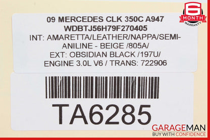 06-09 Mercedes W209 CLK 350C CLS350 ML350 Bosch Engine Starter Motor OEM