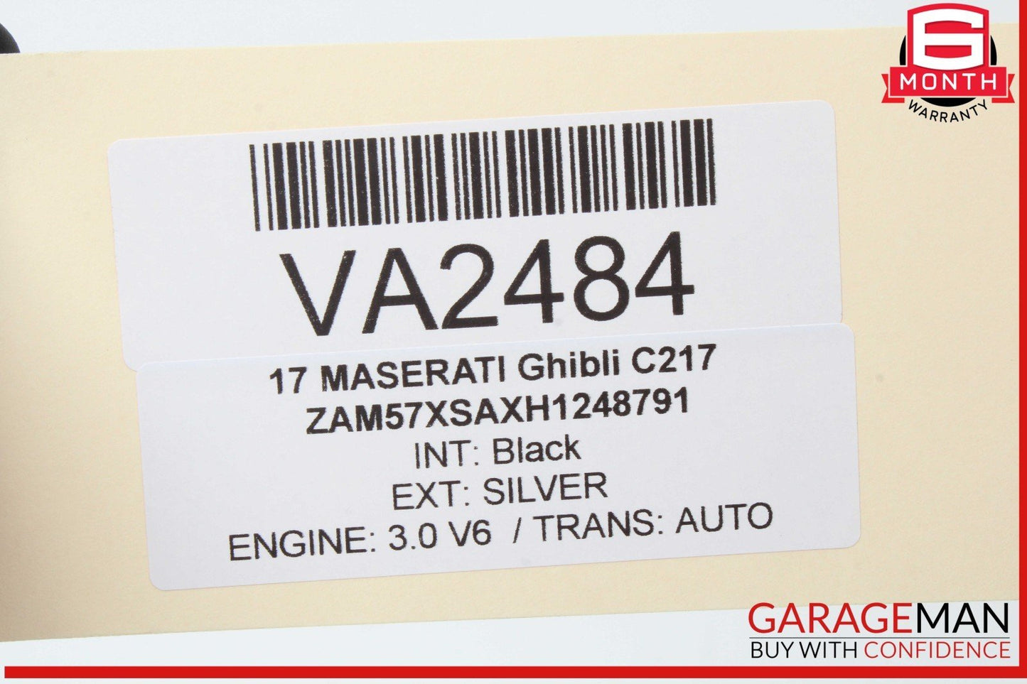14-21 Maserati Ghibli Quattroporte Left Driver Side Roof Curtain Airbag Air Bag