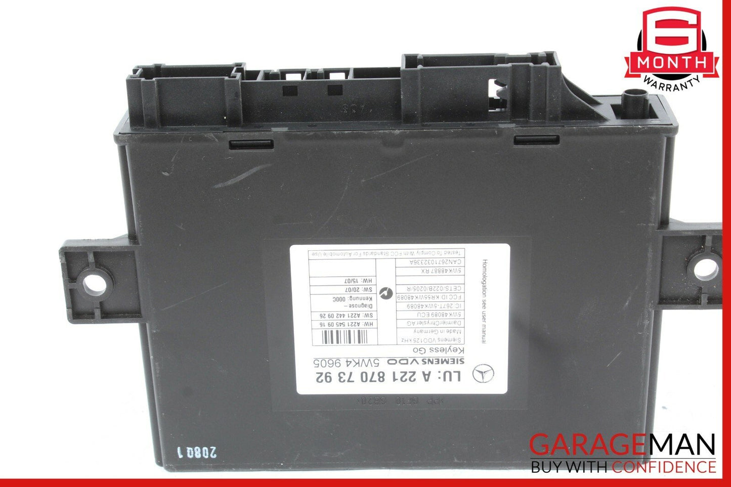 07-13 Mercedes W221 S550 S600 S63 AMG Door Keyless Go Entry Control Module Unit