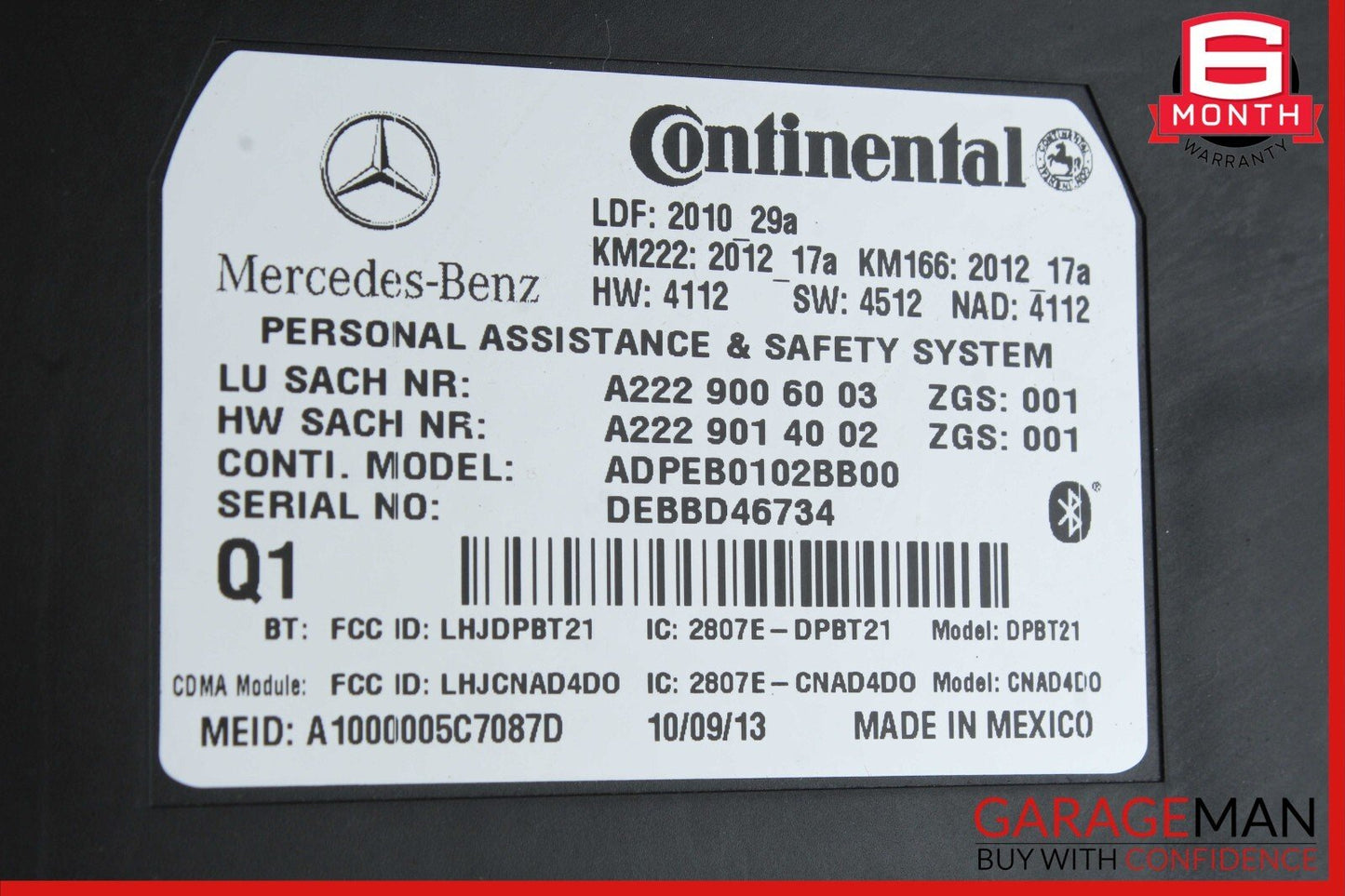 12-20 Mercedes W204 C250 E550 SL400 GLA250 Communication Control Module Unit OEM