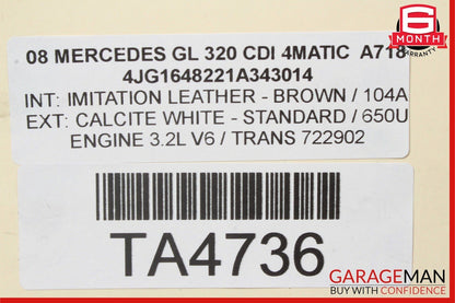 06-12 Mercedes X164 GL320 Rear Right / Left Half Drive Axle Shaft Driveshaft OEM
