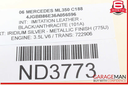 06-09 Mercedes W164 ML350 ML500 R350 Yaw Turn Rate Sensor Module Unit 0045423818