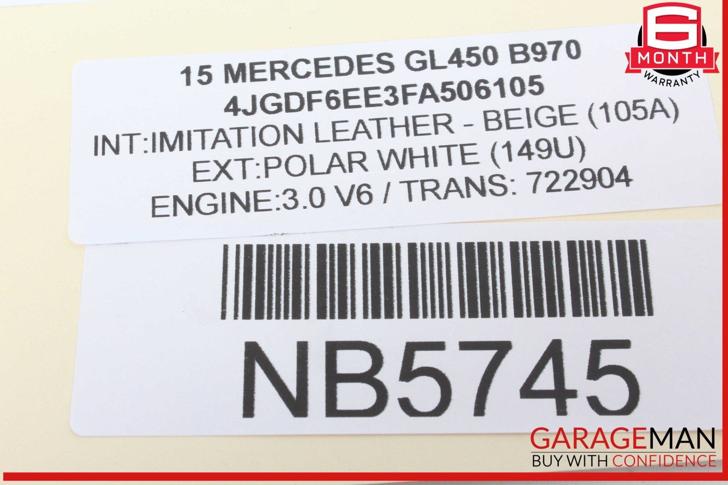12-16 Mercedes X166 GL450 Right Side Exterior Door Handle OEM