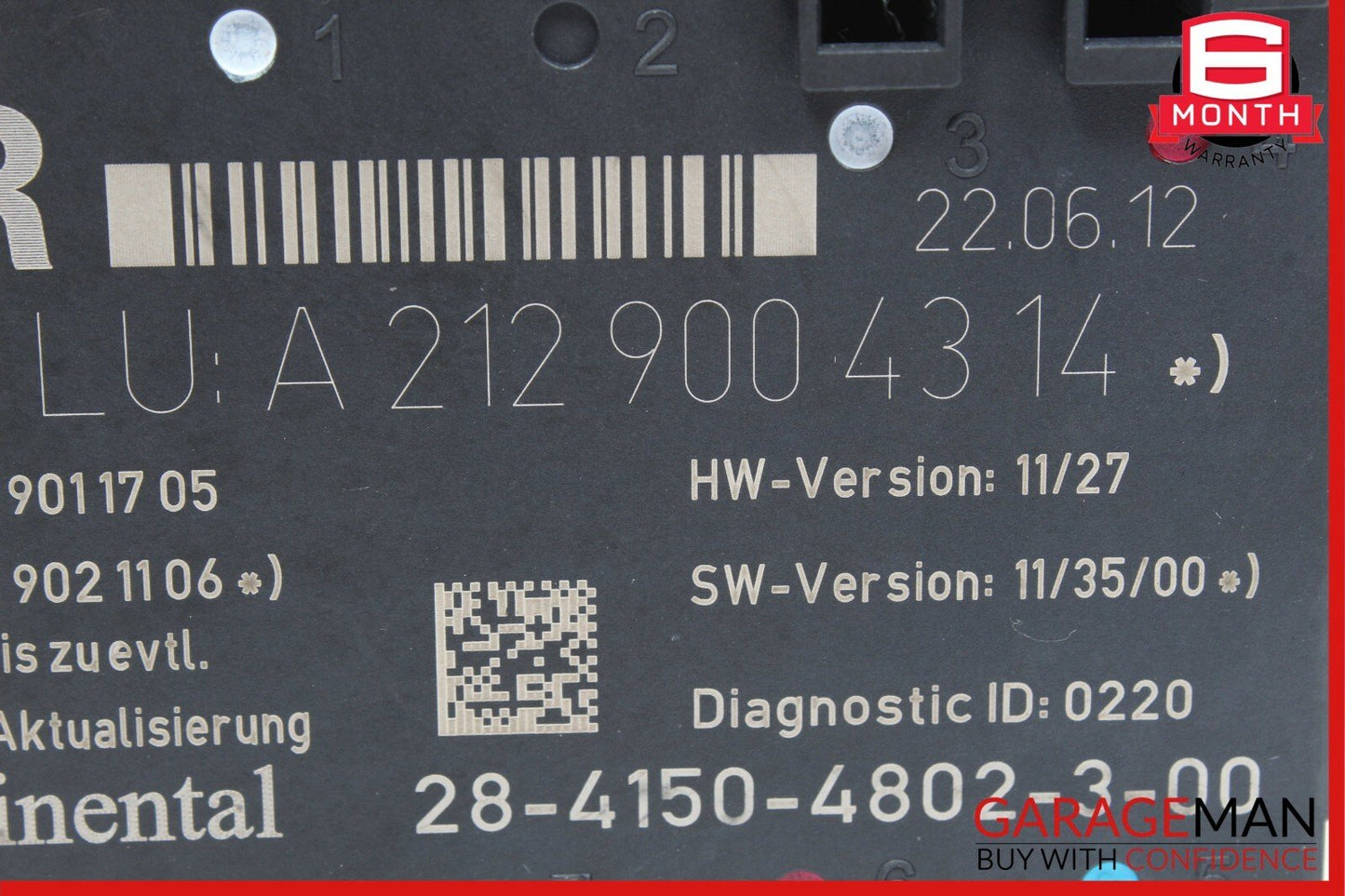 08-18 Mercedes E350 SLK250 C250 CLS400 Front Right Side Door Control Module Unit
