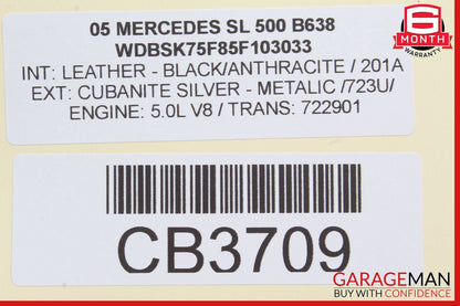 03-12 Mercedes R230 SL500 Front Left SAM Fuse Box Control Module OEM