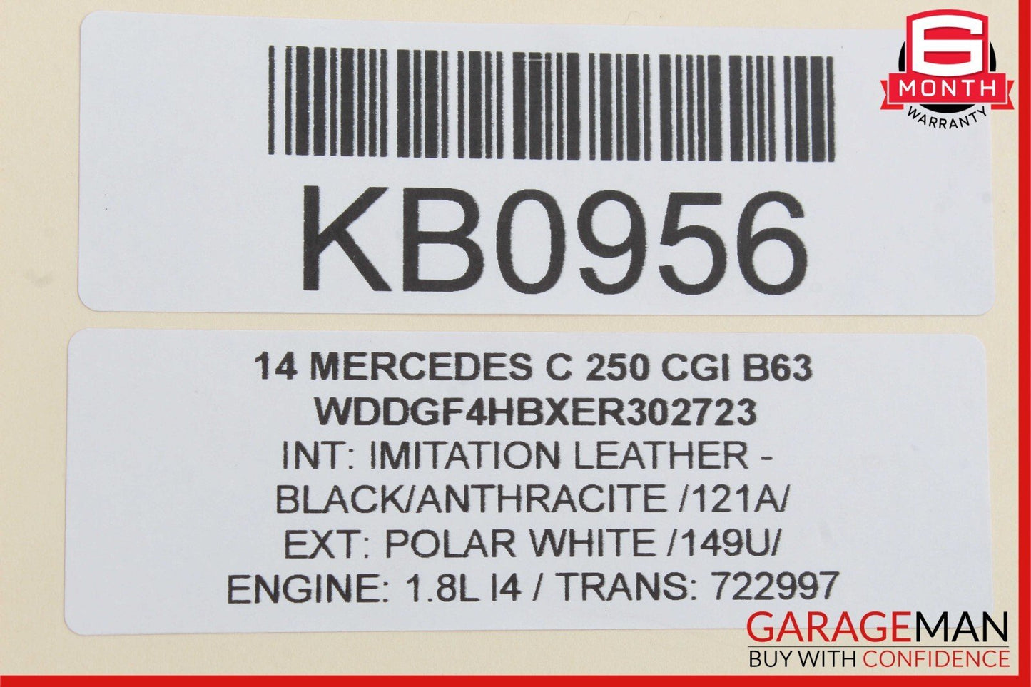 12-15 Mercedes W204 C250 SLK250 Air Intake Cleaner Filter Housing Box OEM