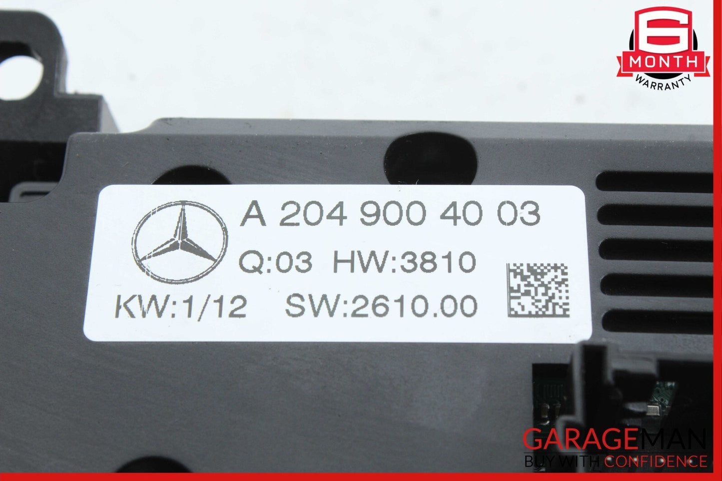 12-14 Mercedes W204 C250 C63 AC A/C Heater Climate Control Switch Trim Assembly