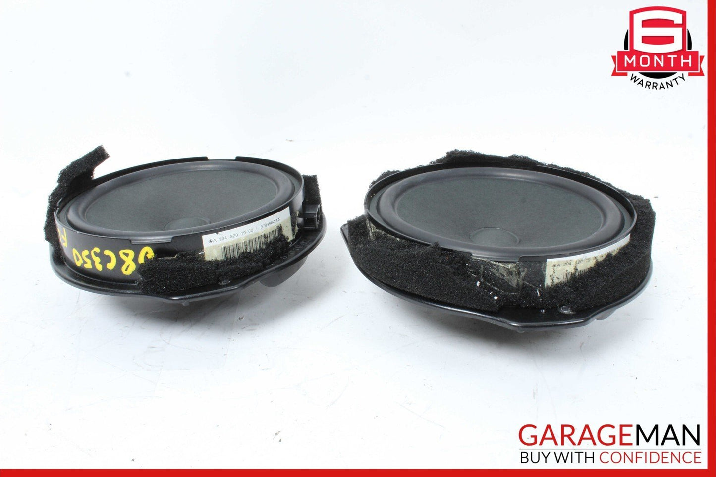 08-14 Mercedes W204 C350 Front Right & Left Side Door Sound Speaker Set of 2 Pc