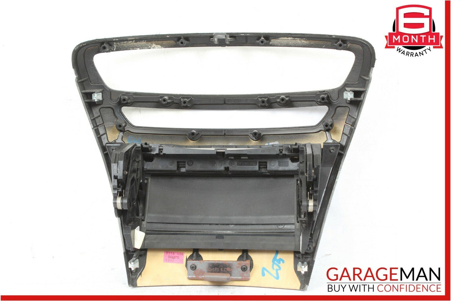 07-14 Mercedes W216 CL550 Center Console Comand Unit Radio Trim Bezel Dark Wood