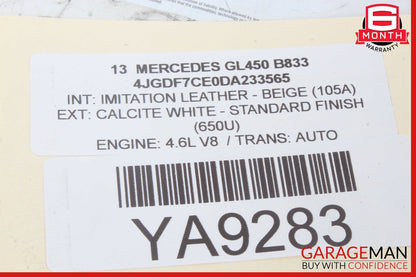 12-19 Mercedes X166 GL450 Window Regulator Motor Rear Right Side OEM