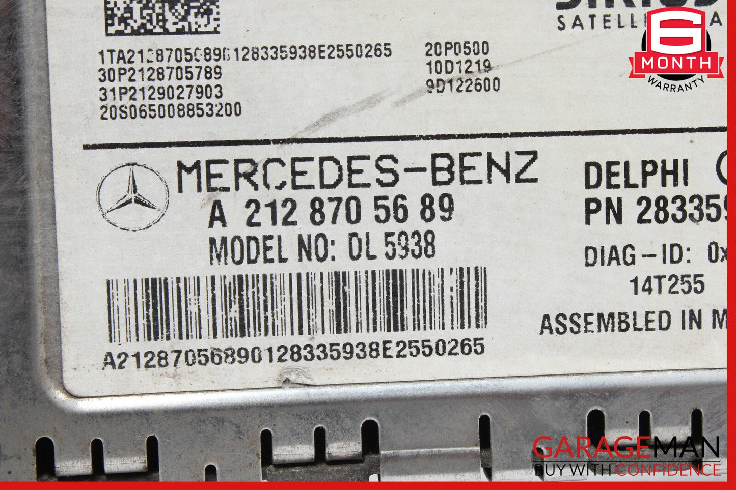 Mercedes W212 E350 GLK350 CLS550 Sirius Satellite Radio Receiver 2128706489 OEM