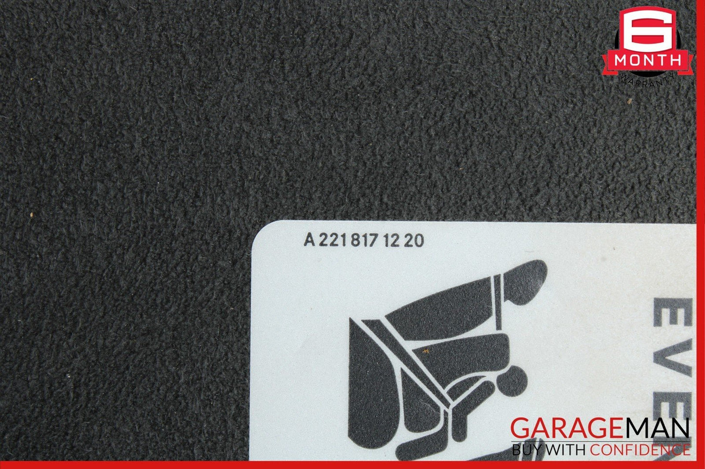 07-14 Mercedes CL550 S63 AMG Front Right Sun Visor Shade Sunvisor Suede Black