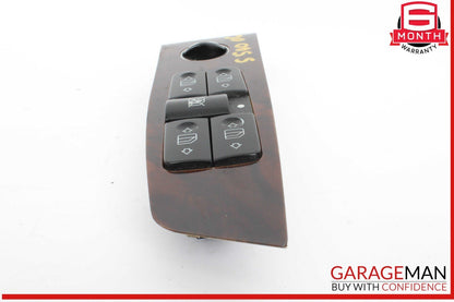 03-06 Mercedes W220 S500 4MATIC Left Side Master Window Switch Trim Wood OEM