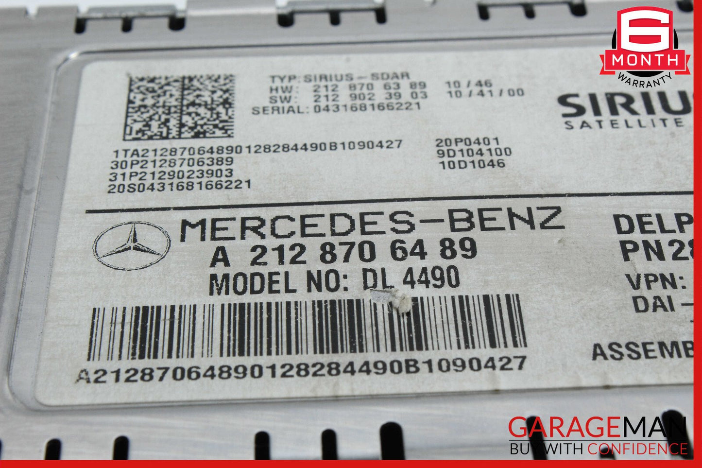 Mercedes W204 C250 GLK350 Sirius Satellite Radio Receiver 2128706489 OEM