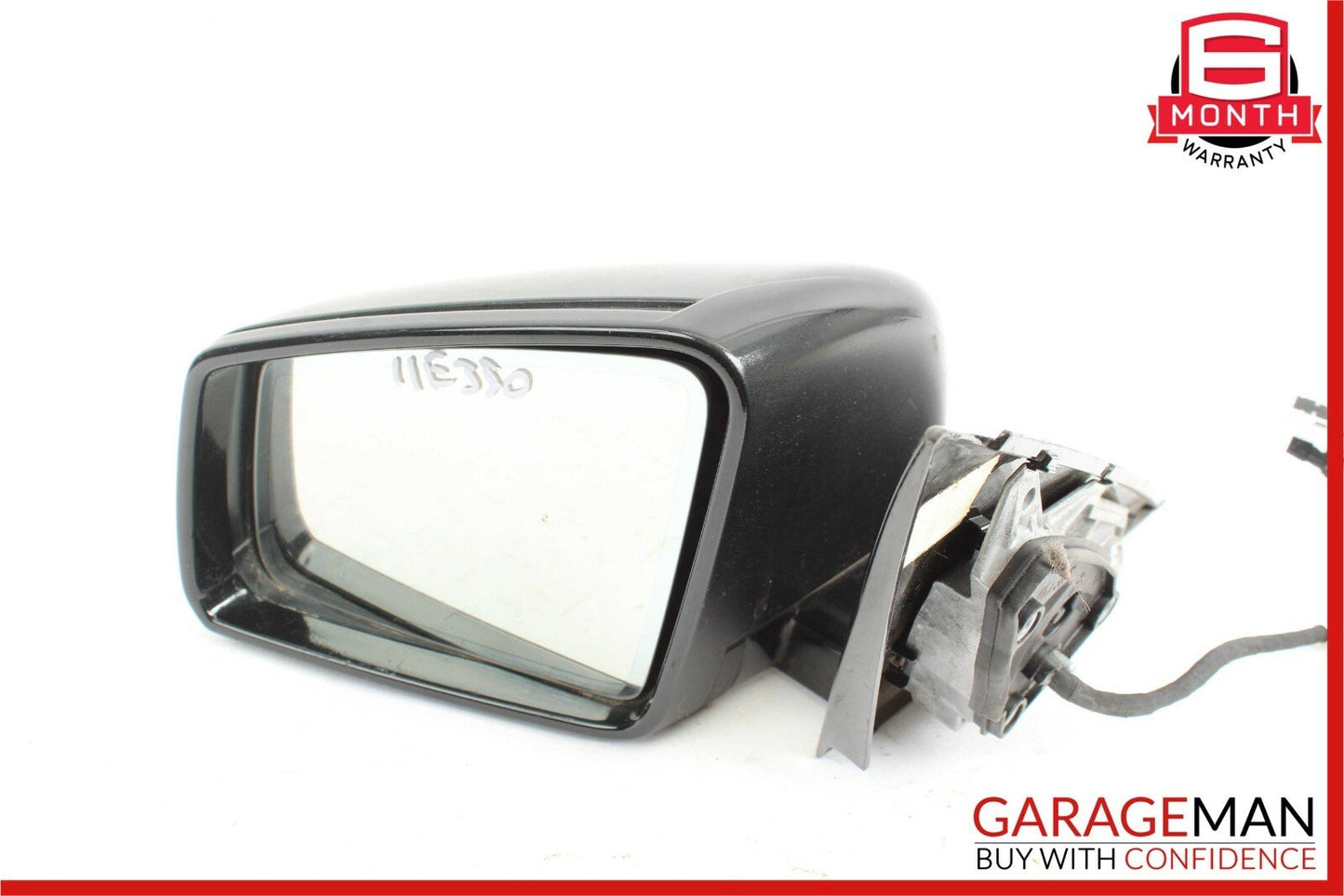 10-13 Mercedes W212 E350 E550 Left Driver Side Rear View Door Mirror Black OEM