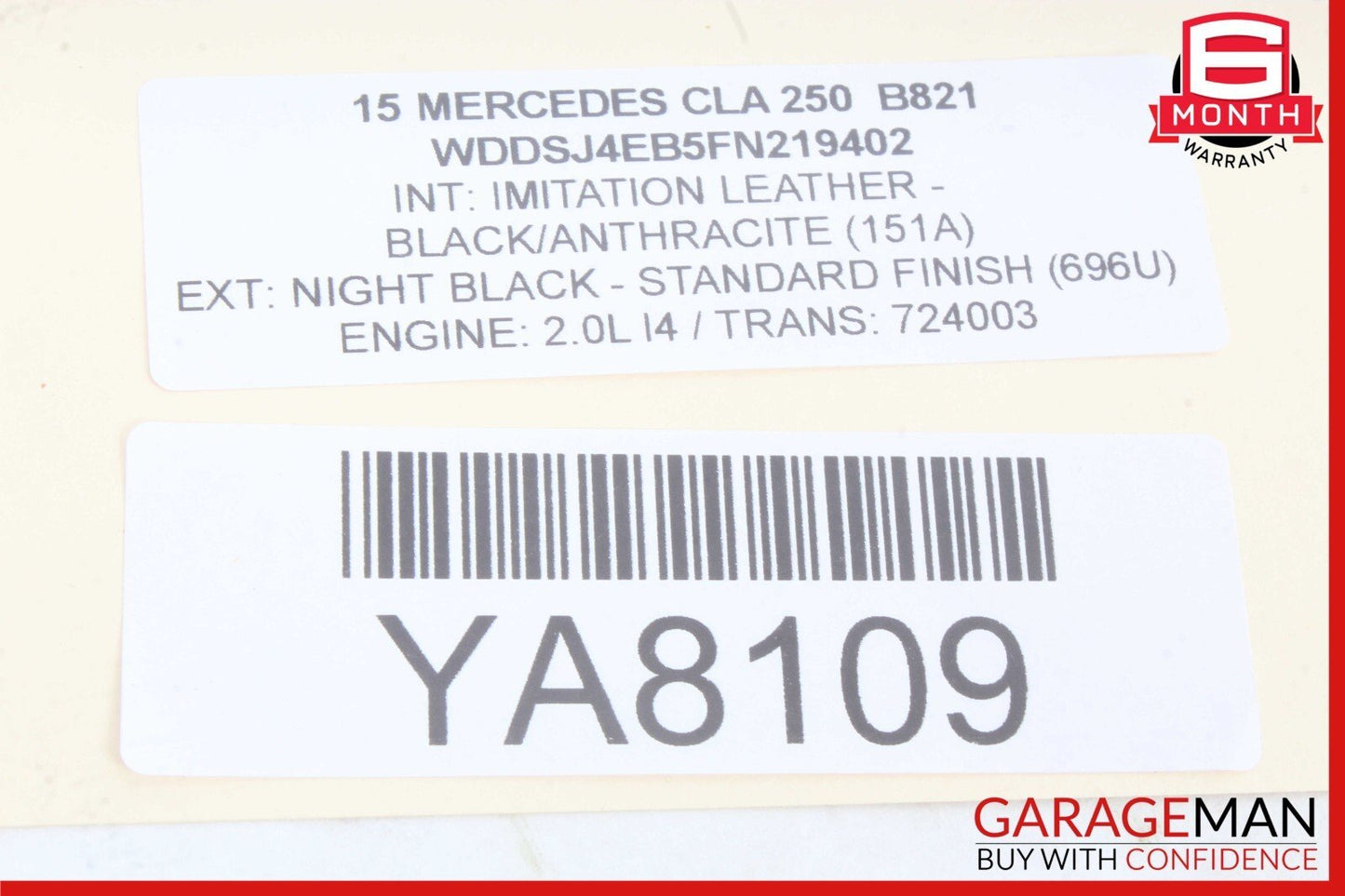 14-19 Mercedes W117 CLA250 Rear Right Passenger Door Quarter Window Glass OEM