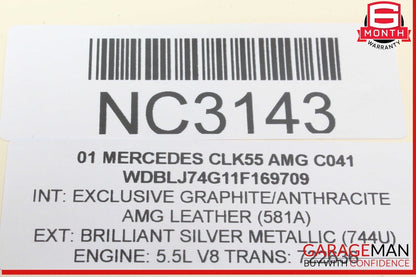 98-03 Mercedes W208 CLK55 AMG Engine Fuse Relay Box Control Module Unit OEM