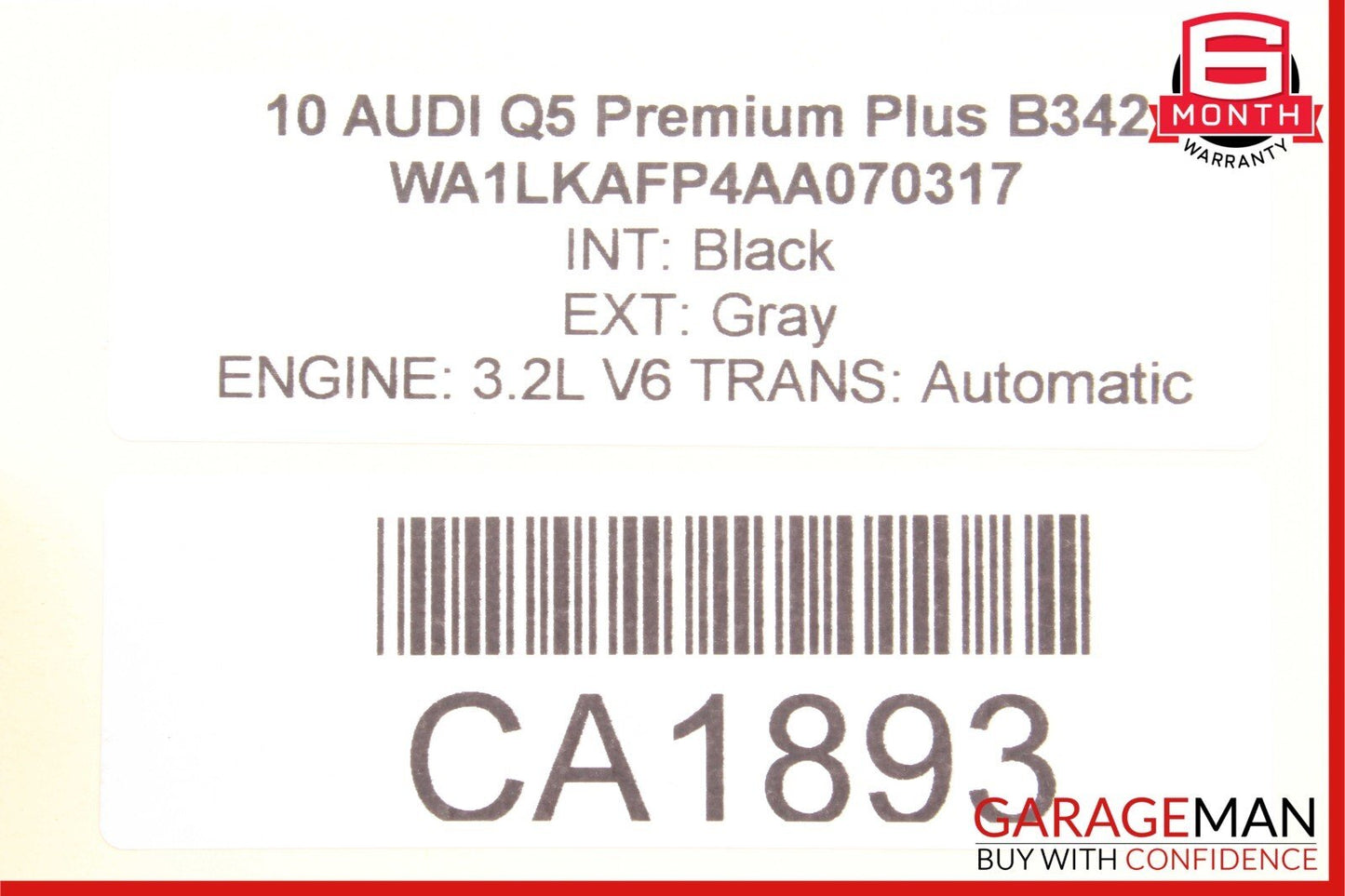 09-18 Audi Q5 A6 Rear Left Driver Side Door Window Regulator Motor Unit OEM