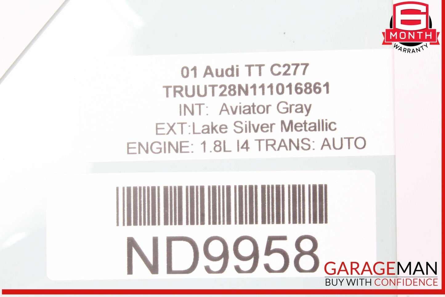 00-06 Audi TT Front Left Driver Side Vent Quarter Window Glass 43R001025 OEM
