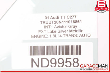 00-06 Audi TT Front Left Driver Side Vent Quarter Window Glass 43R001025 OEM