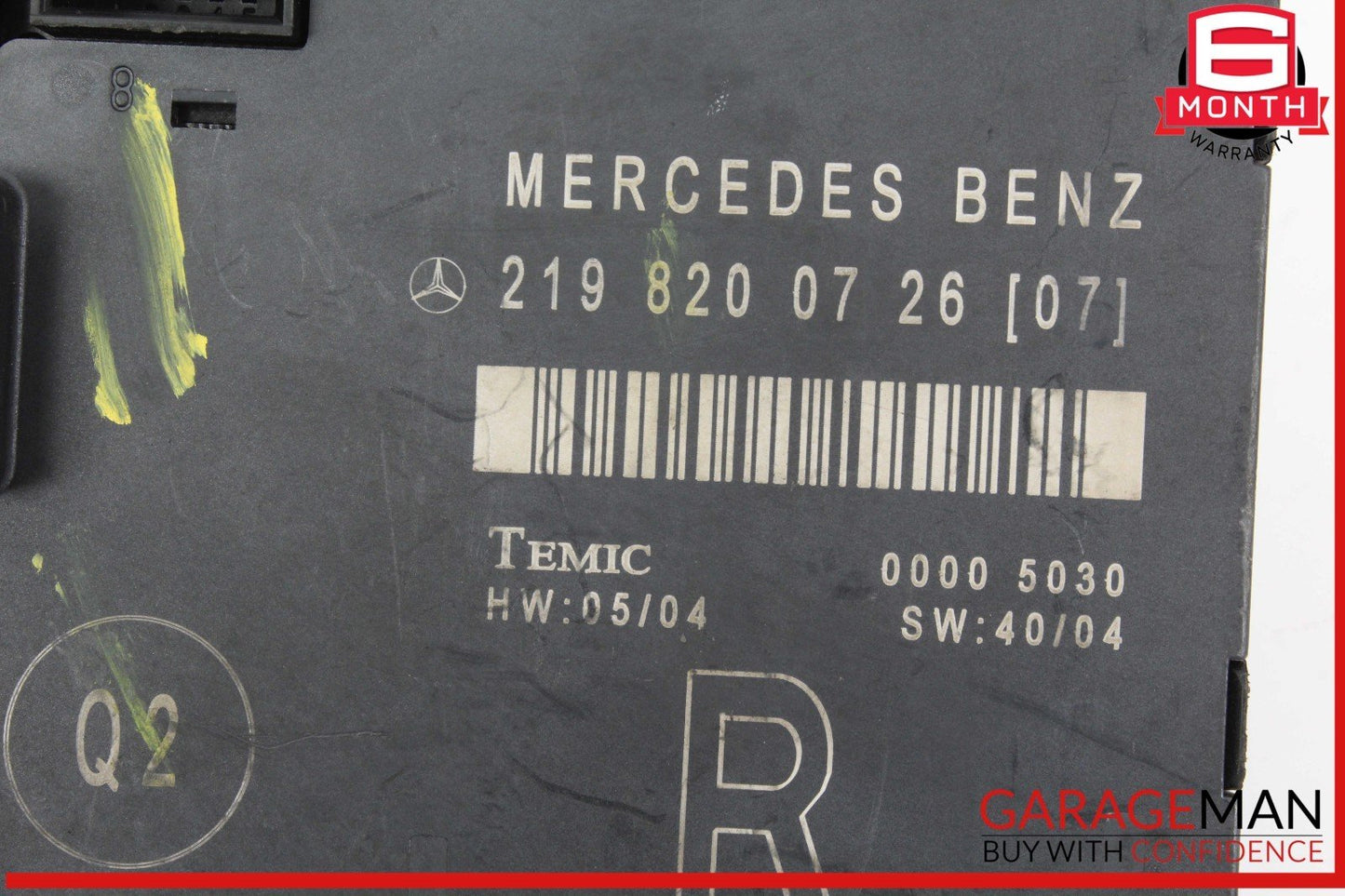 06-11 Mercedes W219 CLS550 CLS500 Front Right Door Control Module 2198200726 OEM