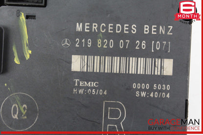 06-11 Mercedes W219 CLS550 CLS500 Front Right Door Control Module 2198200726 OEM